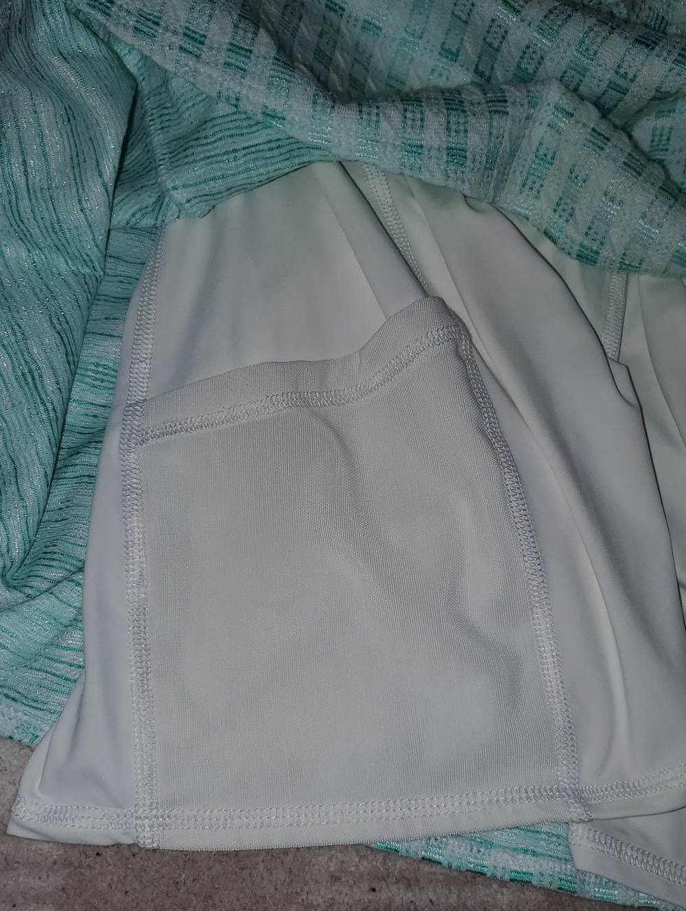T by Talbots Everyday Stretch Skort in Green and White Plaid - Picture 10 of 10